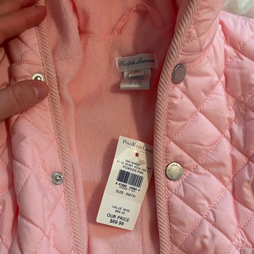 Polo by Ralph Lauren Quilted Hooded Baby One-Piece - Light Pink
